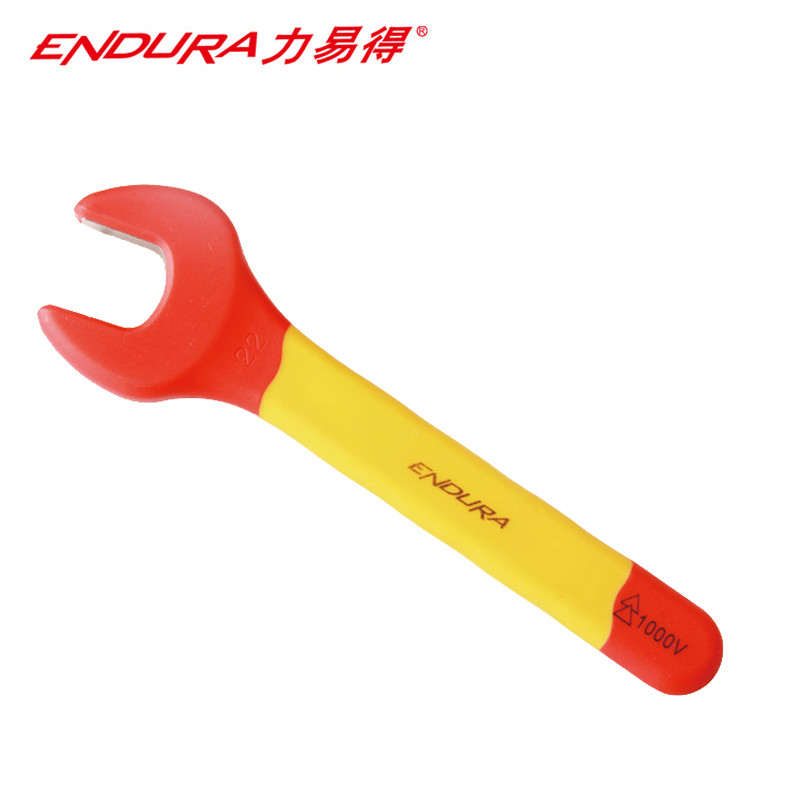 力易得(ENDURA) E2936双色VDE绝缘开口扳手 电工扳手 24mm 1把（货期3-5天）