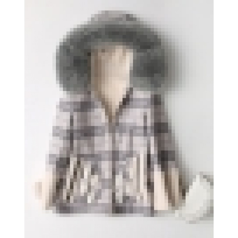 女款时尚狐狸毛领拉链小颗粒双面穿复合皮毛一体羊毛皮外套 L 黑白色