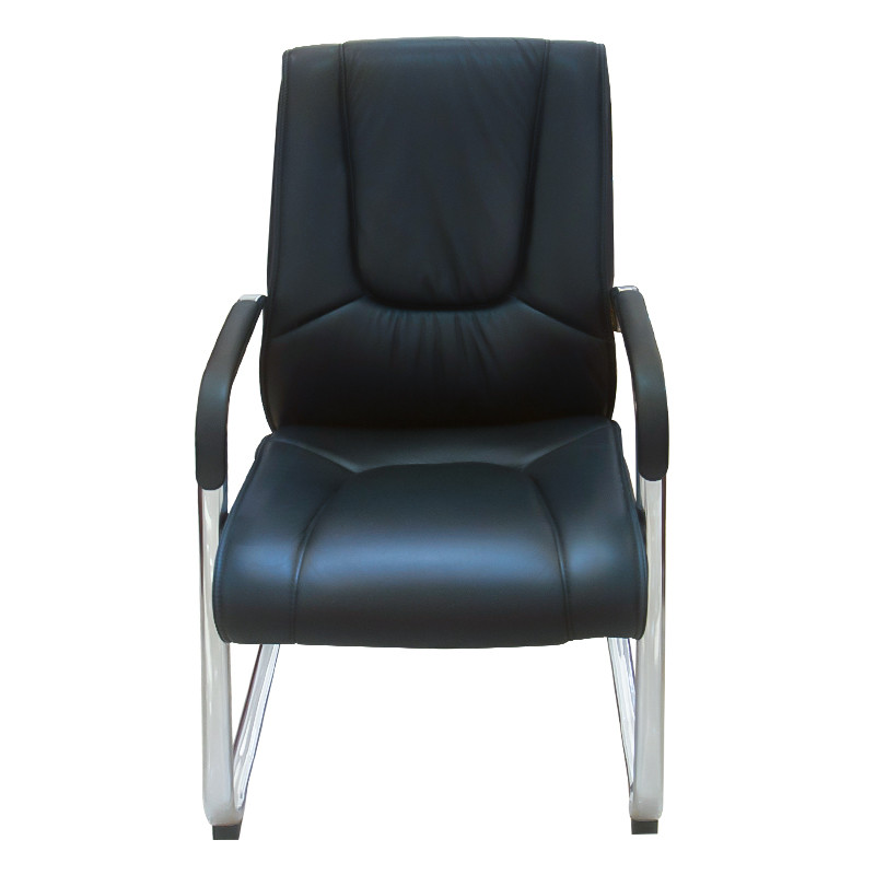 鸿业盛大FSD-325办公家具人体工学设计办公椅家用椅子座椅会议椅洽谈椅全钢制架皮办公椅电脑椅领导椅子黑色西皮 黑色