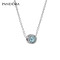 PANDORA潘多拉项链女士简约款项链925银成品套装 XL-003 冰河蓝猫眼45cm