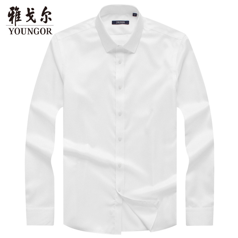 Youngor/雅戈尔经典纯白男士长袖衬衫衬衫男9BFY 38 白色