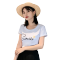 印花短袖T恤女2019新款韩版ins修身衣服半袖上衣夏季 M 白色