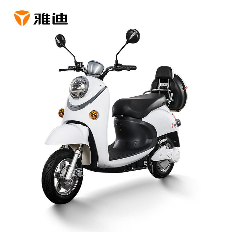 雅迪电动车电瓶车成人男女代步车电动轻便摩托车电动车米彩 60v 白色
