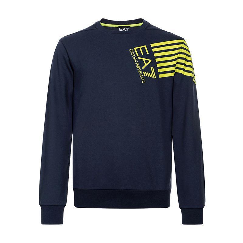 EMPORIO ARMANI EA7 阿玛尼 男士棉质长袖卫衣运动衫 3GPM80 PJ05Z 1554-海军蓝 L