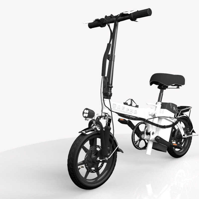 浜马(bangma)新款新国标可上牌折叠锂电电动自行车 神骑 白色25a
