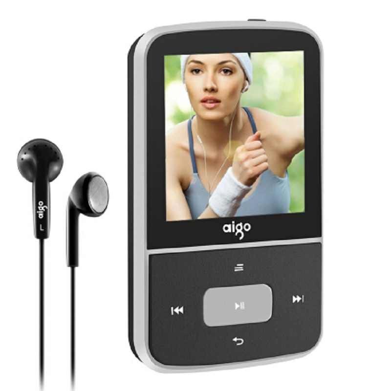 爱国者（aigo）mp3播放器 MP3-107 迷你音乐播放器 mp3学生 蓝牙跑步运动型 带背夹 16G内存 颜色随机