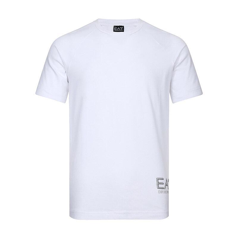 EMPORIO ARMANI EA7 阿玛尼 男士棉质圆领短袖T恤衫 3GPT27 PJ03Z 1100-白色 S