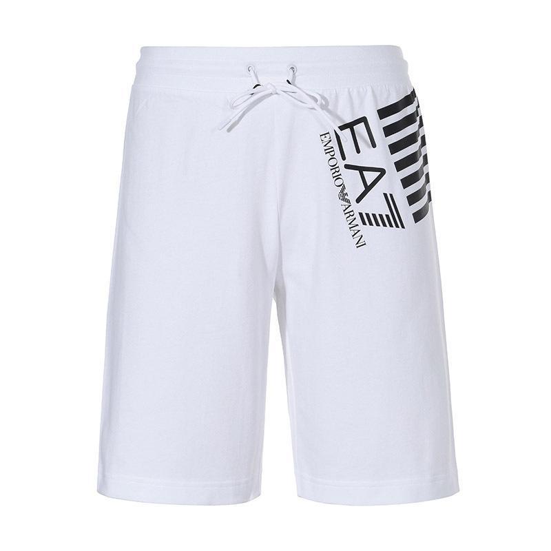 EMPORIO ARMANI EA7 阿玛尼 男士棉质运动裤短裤 3GPS69 PJ05Z 1100-白色 L