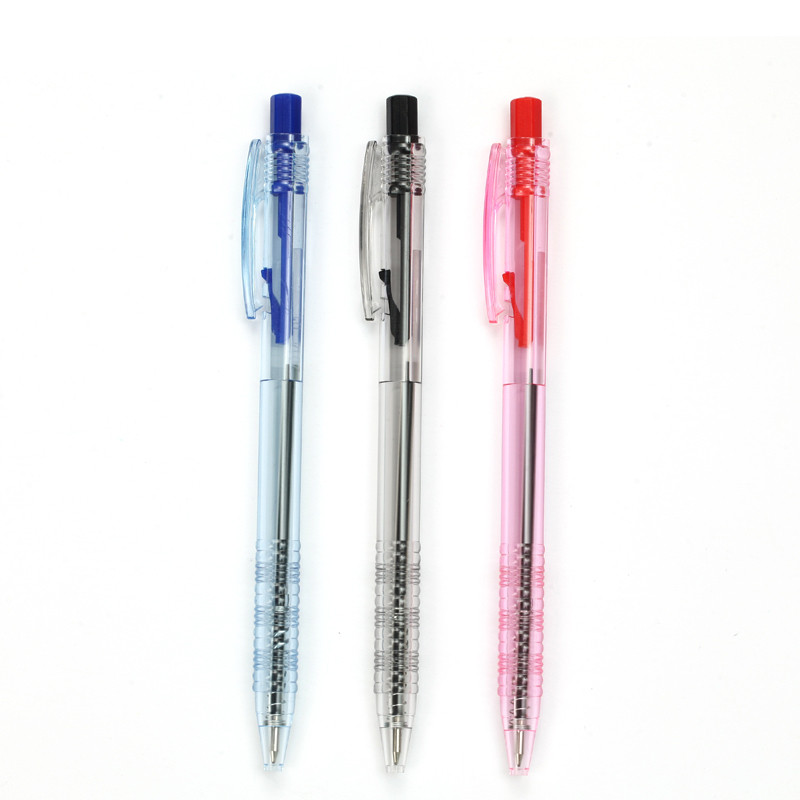 晨光文具 BP0048 按动圆珠笔 油性笔0.7mm【24支装】 红色 HB 红色
