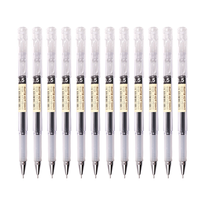 欧标（MATE-IST）B1256 时尚中性笔 0.5MM 14.5*1.2cm 12支/盒，144盒/箱（单位：盒） 黑色