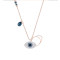 SWAROVSKI 施华洛世奇 人造水晶DuoEvilEye恶魔之眼 女士项链锁骨链轻奢饰品 5172560 蓝色