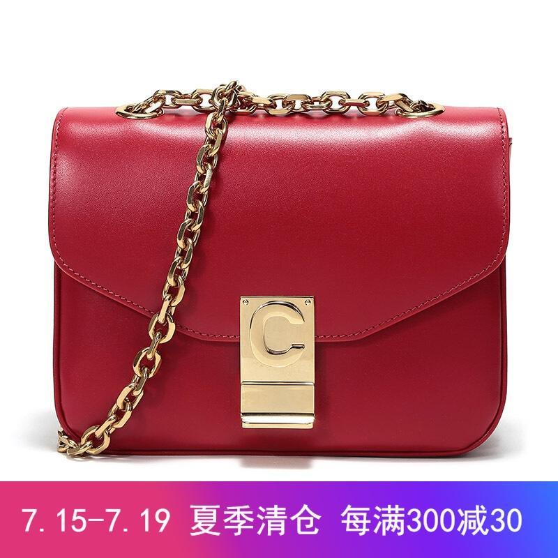 CELINE 赛琳 女款牛皮C BAG小号单肩包 188403BFB 27ED-红色