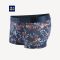 HLA海澜之家时尚休闲中腰短裤趣味花纹丝滑平角内裤 HUKAJ3R044A 牛仔蓝花纹44 170/95/L