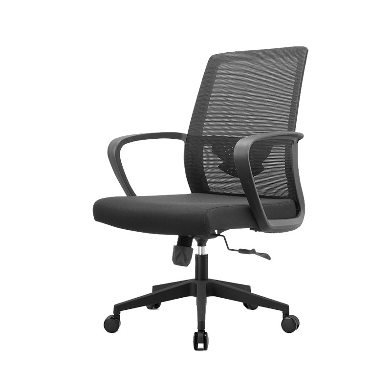 富和美(BNF)办公家具电脑椅家用椅子人体工学椅座椅工作椅员工椅会议椅职员椅办公椅透气网布椅B2918 全黑