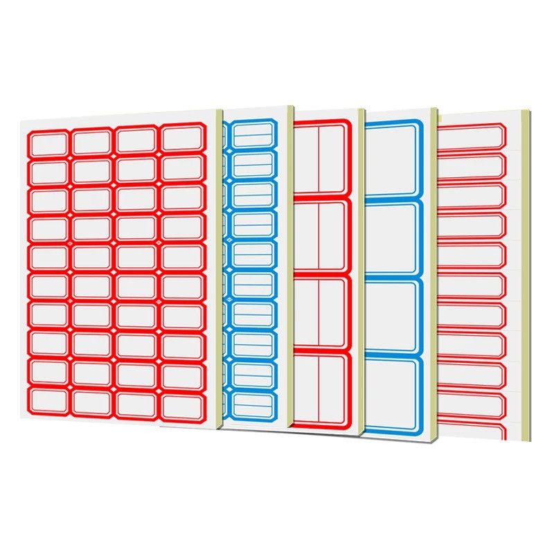 沪花2横8竖自粘性标贴(红色/10张/本)55*13mm/16个（20本）