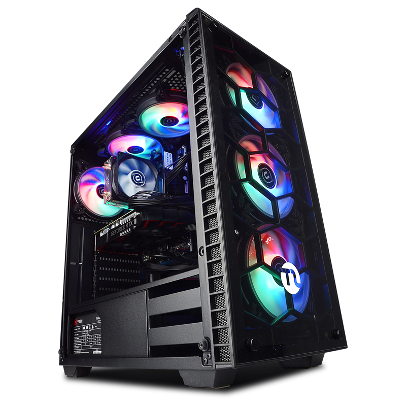 宁美国度电脑主机i7 9700F/RTX2060升SUPER高配水冷电竞游戏型台式DIY组装机电脑兼容机组装整机