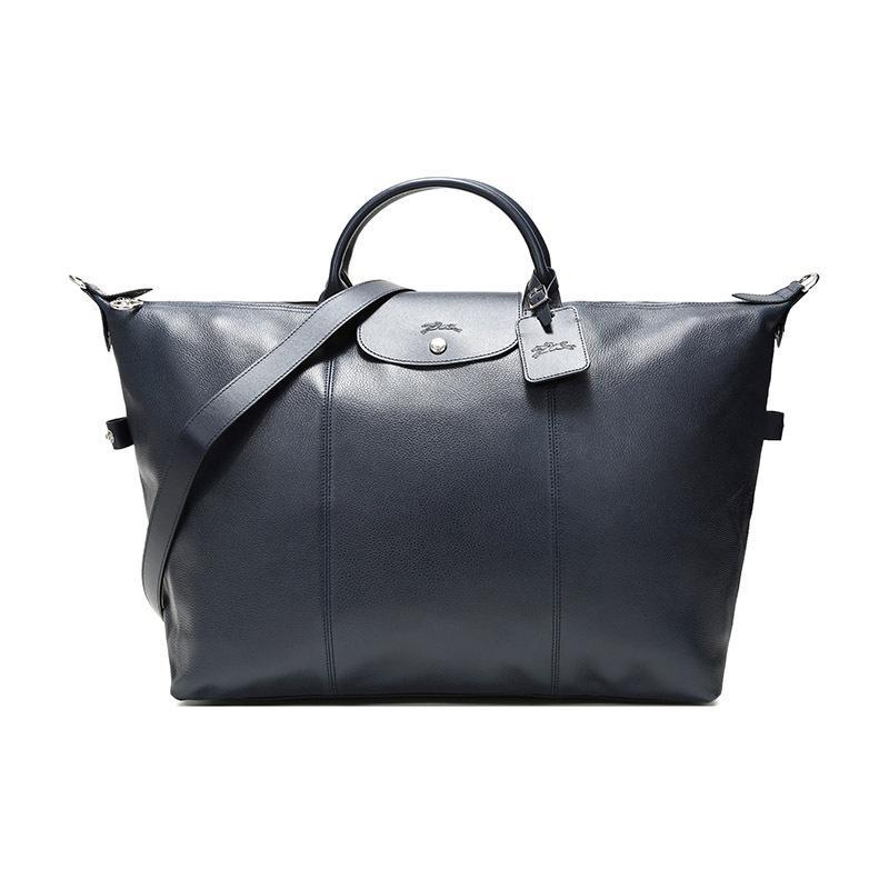 Longchamp 珑骧男女中性牛皮大号短柄手提单肩包旅行包 1624 021 556-海军蓝
