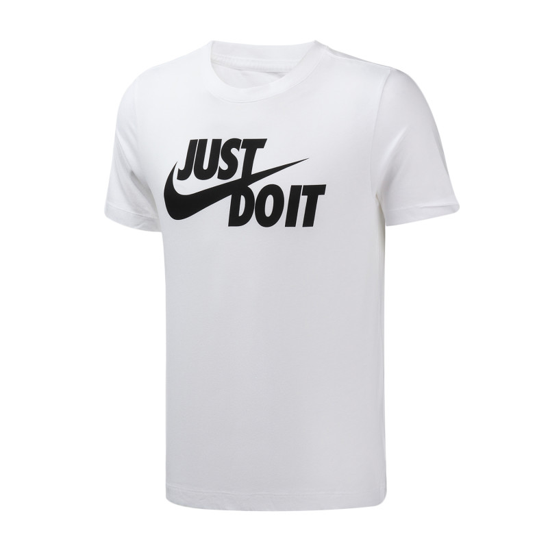 NIKE耐克男装短袖T恤经典LOGO跑步休闲运动服AR5007.. XL AR5007-100白色