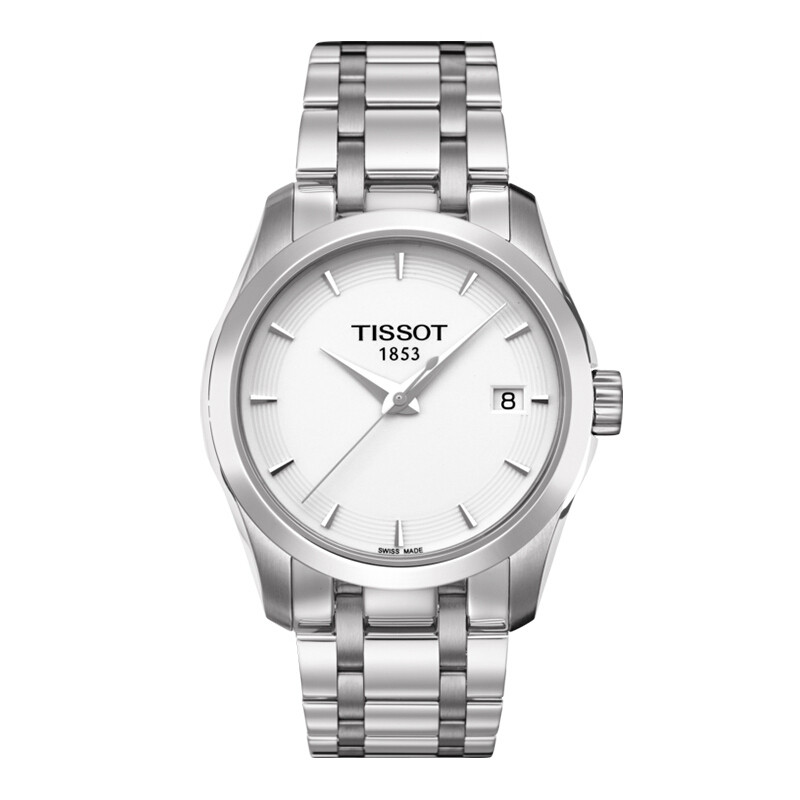 天梭(TISSOT) 瑞士手表 库图系列石英女表 T035.210.11.011.00 银色