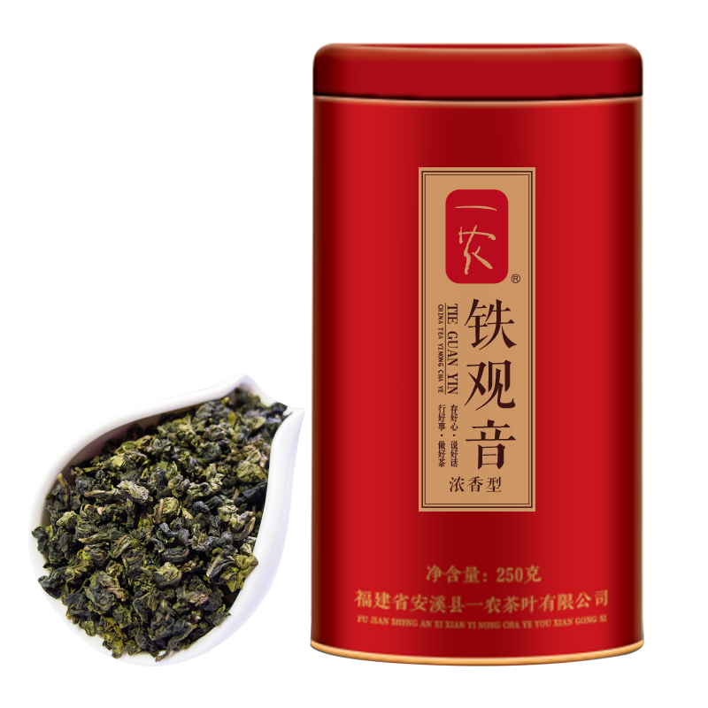 一农 乌龙茶 特级浓香安溪铁观音250g 黑罐装福建茗茶 办公茶