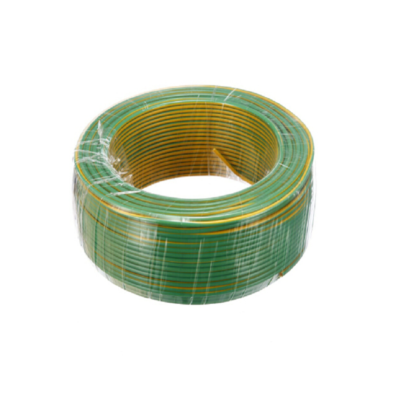 5平方电线 单股硬芯塑铜线 100米耐火电线 黄绿双色 2.5 用于地线