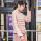 冰洁2019秋冬新款轻薄羽绒服女短款圆领百搭韩版修身内胆打底外套J90131108 185/104A 深绯红1216