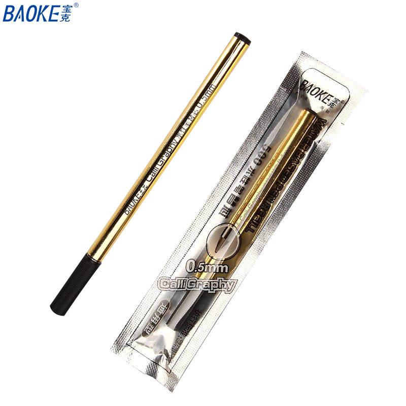 宝克(baoke) 500 中性笔柜台笔签字笔笔芯0.5mm 24支/盒 黑色