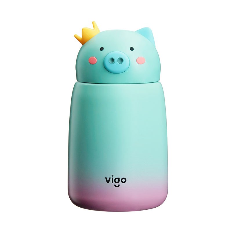 魅果(vigo) 开心猪保温杯 梦想蓝 320ml