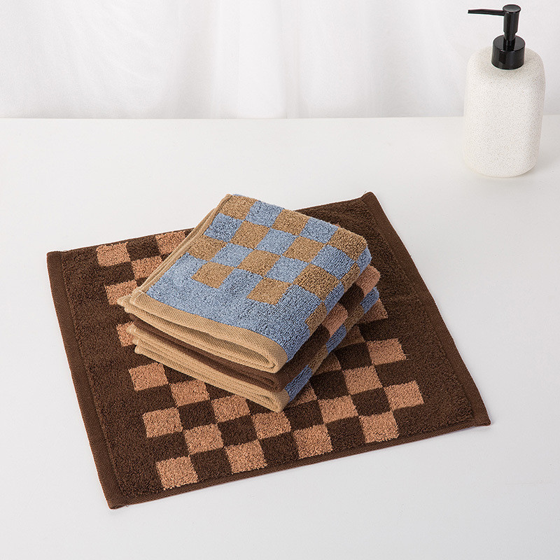 金号(KING SHORE)格拉斯哥系列 双条方巾 套装 35*35cm 棕色