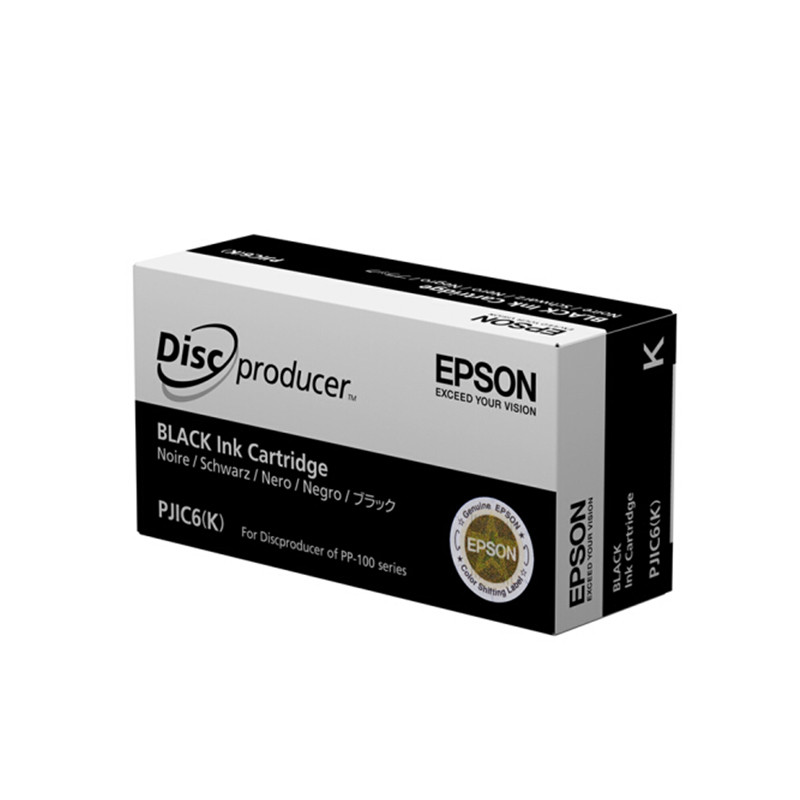 爱普生（EPSON）PJIC6 黑色墨盒(适用PP-100III/100N/50II系列光盘印刷刻录机) C13S020 黑色