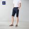 HLA/海澜之家微弹中腰休闲中裤2019夏季舒适休闲短裤男 HKMCD2R011A 藏青11 180/92A