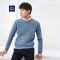 HLA海澜之家舒适圆领长袖针织衫2019秋季简约针织衫男 HNZAD3R090A 浅蓝90 165/84A/S