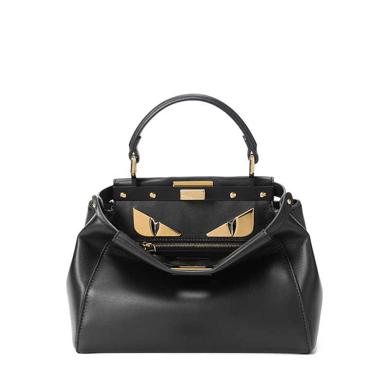 Fendi PEEKABOO 手拎包 迷你 怪兽眼睛款 8BN244 黑色