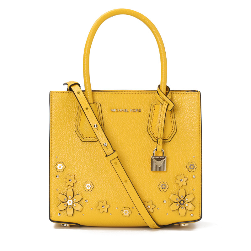MK Mercer 手拎包 中号 贴花款 30T8GM9M2Y 向日葵黄
