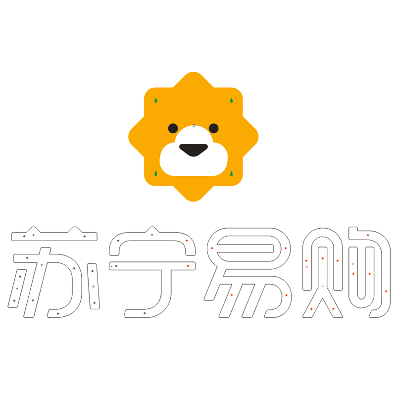 狮子标+苏宁易购 竖版（平板发光字）欧邦标识 H850