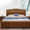 景山百岁 床 实木床 现代中式橡木床1.8米1.5m全实木大床双人婚床储物高箱床卧室家具纯木质床架981# 1.8*2米抽屉床+棕垫+1个床头柜