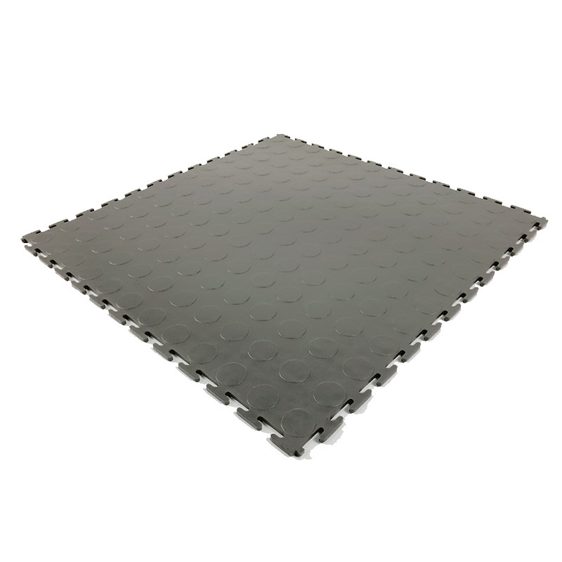 爱柯部落 耐达 50*50cm*6.5mm 铜钱纹 耐磨防滑地垫(计价单位：块 ) 灰色