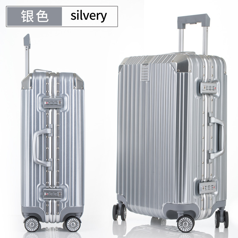 SWISSGEAR瑞士十字系列防刮铝框拉杆箱万向轮行李箱耐磨旅行箱男女托运箱登机箱皮箱硬箱 26寸 L7019 银色 26寸