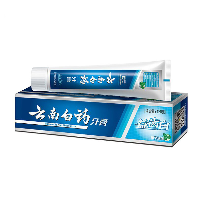 云南白药(YUNNANBAIYAO) 益齿白 激爽薄荷 120g 牙膏(计价单位：支)