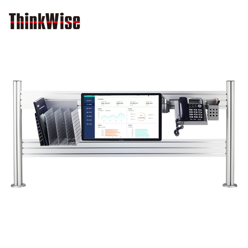 ThinkWise 慧想 桌面双层屏风支架（1200~1600mm）G-穿孔/C-夹具 CPF-02