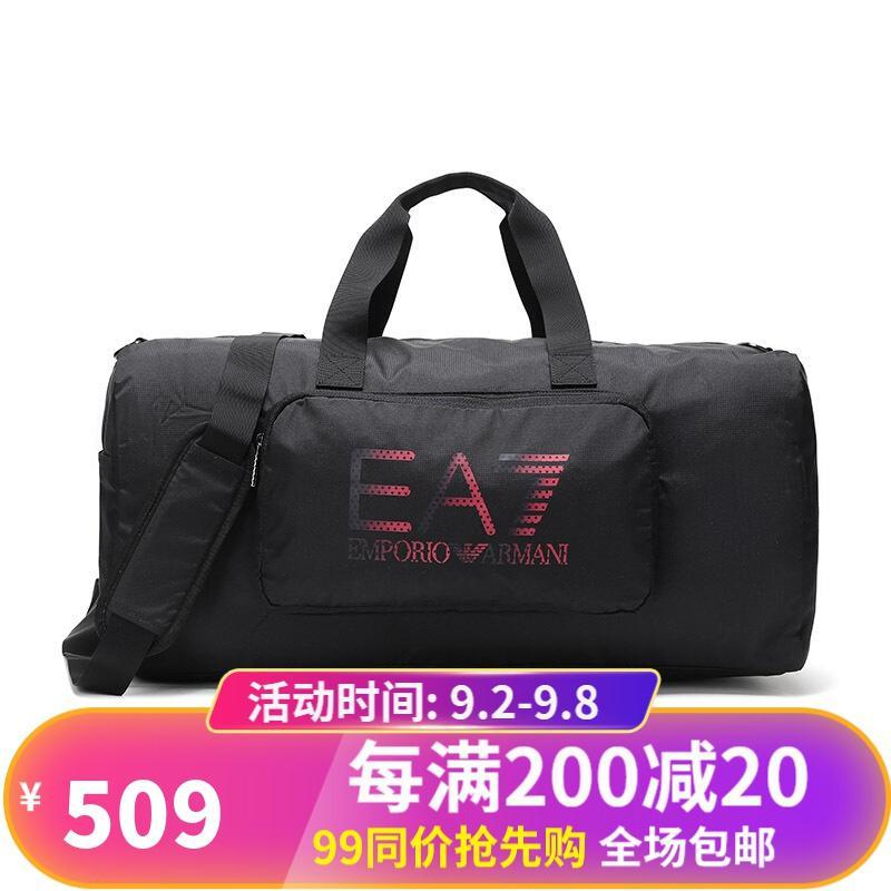 EMPORIO ARMANI EA7 阿玛尼 男士聚酯纤维手提单肩斜挎包旅行包 275664 CC732 00120-黑色2