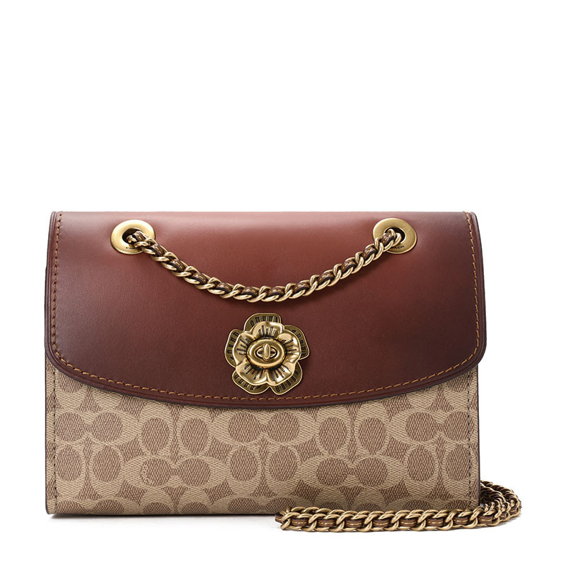 COACH PARKER 山茶花单肩包 30585 焦糖色