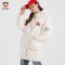 PaulFrank/大嘴猴2019秋冬羽绒服女中长款韩版宽松连帽大衣X XL 白色