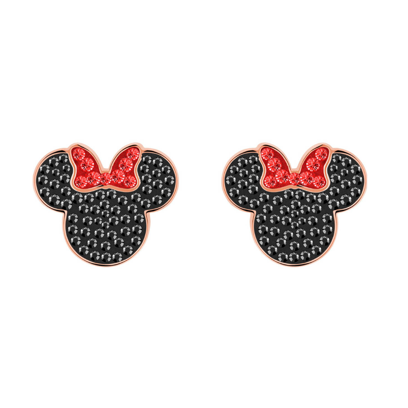 【直营】施华洛世奇(SWAROVSKI) MICKEY MINNIE迪士尼合作款米奇米妮米老鼠人造水晶女士耳钉耳环送恋人 米妮款5446390