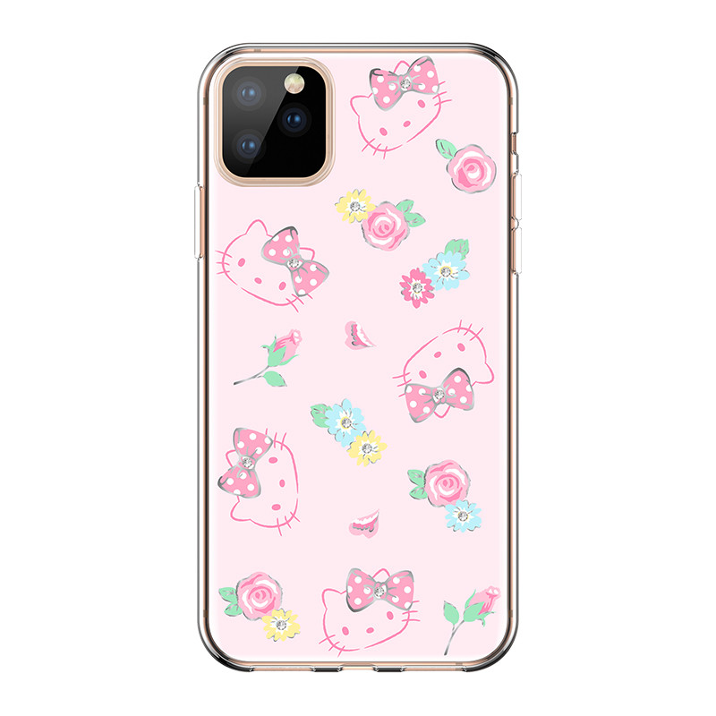 Hello Kitty iPhone 11 Pro 彩绘保护套 轻奢系列-粉红花海