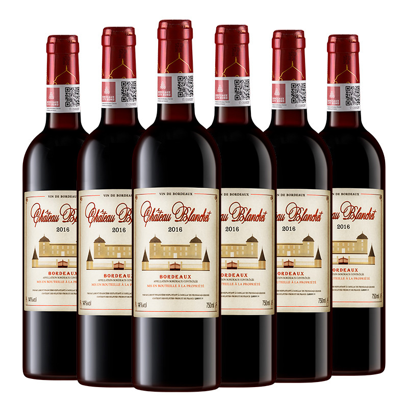 【拉蒙自营旗舰店】拉蒙 布兰特酒庄干红葡萄酒整箱装750ml*6 法国原瓶进口 波尔多AOC等级