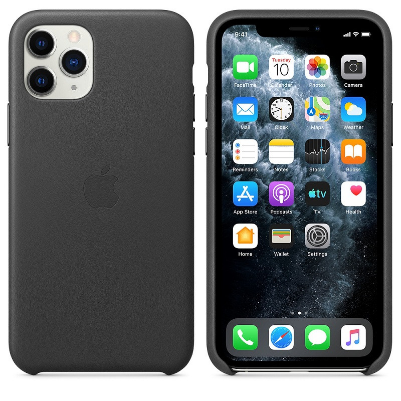 苹果Apple iPhone 11 Pro 皮革保护壳 - 黑色