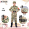迪鲁奥（DILUAO)儿童迷彩服套装特种兵男孩女童军训中小学生2019新款夏季短袖 CP长袖 100cm