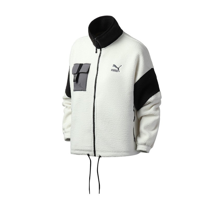 PUMA彪马女装运动服刘雯同款休闲上衣外套596734 S 59673464米白色