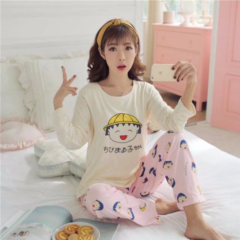 迪鲁奥（DILUAO)大码月子服孕妇睡衣棉布200斤加肥加大春秋季产后哺乳期夏天薄款 粉裤戴帽小丸子 M